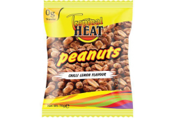 TROPICAL HEAT CHILLI LEMON PEANUTS 70G - Bulkbox Wholesale