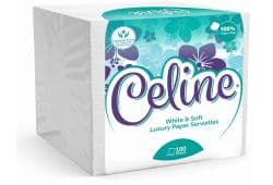 CELINE PREMIUM SERVIETTES SINGLE PACK 100 SHEETS - Bulkbox Wholesale