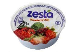 ZESTA STRAWBERRY JAM TUBS 20G - Bulkbox Wholesale