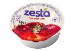 ZESTA RED PLUM JAM TUBS 20G - Bulkbox Wholesale
