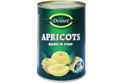 DOMEE APRICOT HALVES IN SYRUP 425G - Bulkbox Wholesale