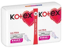 KOTEX ULTRATHIN SANITARY PADS SUPER DUOS 16X16'S - Bulkbox Wholesale