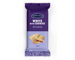 DAIRYLAND WHITE WITH COOKIES CHOCOLATE 80G - Bulkbox Wholesale