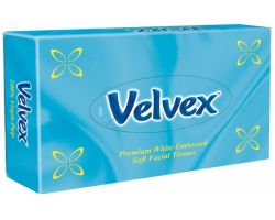 VELVEX FACIAL TISSUE EMBOSSED BLUE STANDARD  80 SHEETS - Bulkbox Wholesale