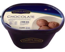 DAIRYLAND CHOCOLATE ICE CREAM 4L - Bulkbox Wholesale