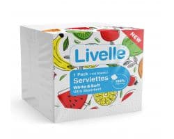 LIVELLE SERVIETTES  100 SHEETS - Bulkbox Wholesale