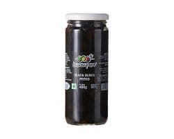 LUXEAPERS PITTED BLACK OLIVES 345G - Bulkbox Wholesale