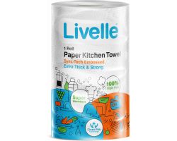 LIVELLE KITCHEN TOWEL SINGLES WHITE 1S - Bulkbox Wholesale