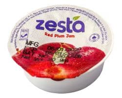 ZESTA RED PLUM JAM TUBS - Bulkbox Wholesale