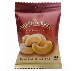 GREENFOREST ROASTED & SALTED CASHEWNUTS 12X100G - Bulkbox Wholesale