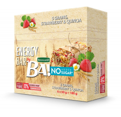 BAKALLAND - BA! BAR NO SUGAR STRAWBERRY & QUINOA 25X30G - Bulkbox Wholesale