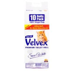 VELVEX 2PLY TOILET TISSUE UNWRAPPED 4X10S' - Bulkbox Wholesale