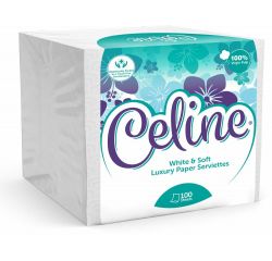 CELINE PREMIUM SERVIETTES SINGLE PACK 9X100 SHEETS - Bulkbox Wholesale