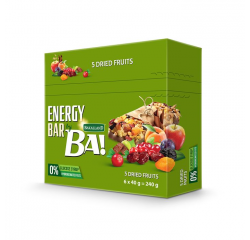 BAKALLAND - BA! ENERGY BAR 5 DRIED FRUITS 25X40G - Bulkbox Wholesale