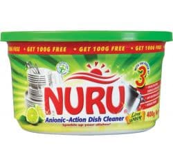 NURU DISH WASHING PASTE LIME WAVE 6X400G - Bulkbox Wholesale