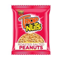 TROPNUTS ROASTED SALTED PEANUTS 12X50G - Bulkbox Wholesale