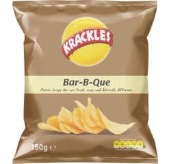 KRACKLES POTATO CRISPS BAR-B-QUE 12X125G - Bulkbox Wholesale