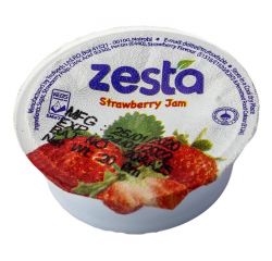 ZESTA STRAWBERRY JAM TUBS 100X20G - Bulkbox Wholesale