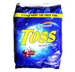 TOSS BLUE DETERGENT POWDER SACHET 6X500G - Bulkbox Wholesale