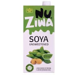 NUZIWA SOYA MILK UNSWEETENED 6X1L - Bulkbox Wholesale