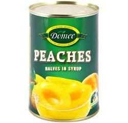 DOMEE PEACH HALVES SYRUP - Bulkbox Wholesale