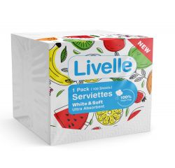 LIVELLE SERVIETTES  100 SHEETS - Bulkbox Wholesale