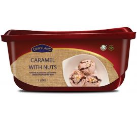 Dairyland Premium Caramel/Nuts Ice Cream 1x1L - Bulkbox Wholesale