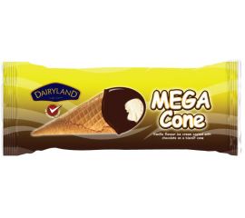 Dairyland Cornets Mega Cone Ice Cream 12x90 ml - Bulkbox Wholesale