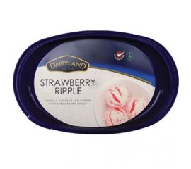 Dairyland Strawberry Ripple Ice Cream 1x4L - Bulkbox Wholesale