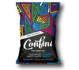 Confini Liquorice Assorted Dusted Belts Party Pack 6x170g - Bulkbox Wholesale