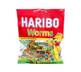 Haribo Worms  15x80g - Bulkbox Wholesale