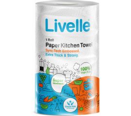 Livelle Kitchen Towel Singles White 20x1s - Bulkbox Wholesale