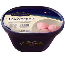 Dairyland Strawberry Ice Cream 1x4L - Bulkbox Wholesale