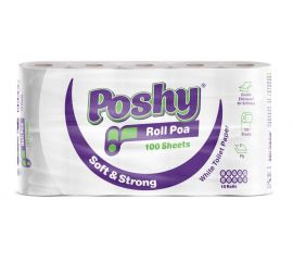 Poshy Roll Poa Toilet Tissue Unwrapped White 4x10s - Bulkbox Wholesale