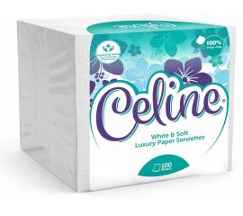 Celine Premium Serviettes Single Pack  9x100 Sheets - Bulkbox Wholesale