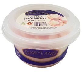 Dairyland Vanilla/Strawberry Ice Cream 24x120ml - Bulkbox Wholesale