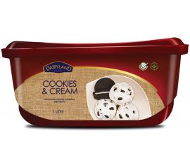 Dairyland Premium Cookies & Cream Ice Cream 1x1L - Bulkbox Wholesale