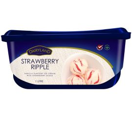 Dairyland Strawberry Ripple Ice Cream 1x500ml - Bulkbox Wholesale