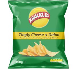 Krackles Potato Crisps Tingly Cheese & Onion - Bulkbox Wholesale