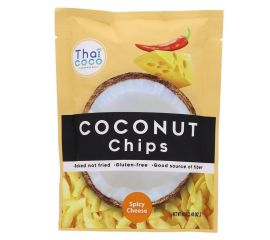 Thai coco Coconut Chips Spicy Cheese  6x40g - Bulkbox Wholesale