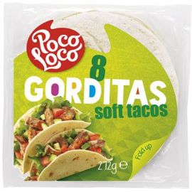 Poco Loco 8 Gorditas Soft Tacos 5x272g - Bulkbox Wholesale