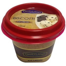 Dairyland Biscotti Ice Cream 12x100ml - Bulkbox Wholesale