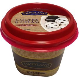 Dairyland Cookies and Cream Ice Cream 12x100ml - Bulkbox Wholesale