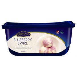 Dairyland Blueberry Swirl Ice Cream 1x4L - Bulkbox Wholesale