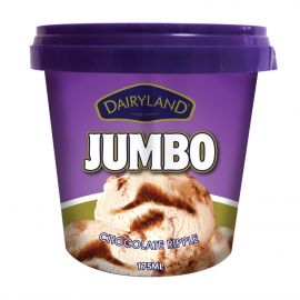 Dairyland Jumbo Chocolate Ripple Ice Cream 12x175ml - Bulkbox Wholesale