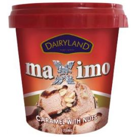 Dairyland Maximo Caramel nuts Ice Cream 12x175ml - Bulkbox Wholesale