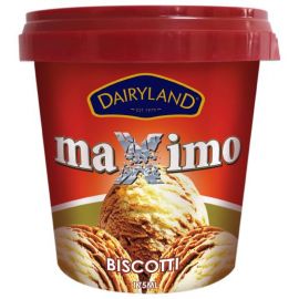 Dairyland Maximo Biscotti Ice Cream 12x175ml - Bulkbox Wholesale