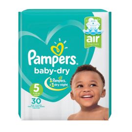 Pampers Baby Dry Junior Unisex 4x30 Diapers - Bulkbox Wholesale