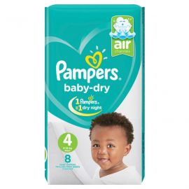 Pampers Baby Dry   Maxi  Unisex 8x8 Diapers - Bulkbox Wholesale