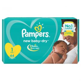 Pampers Baby Dry NewBorn Size 1 2x44 Diapers - Bulkbox Wholesale